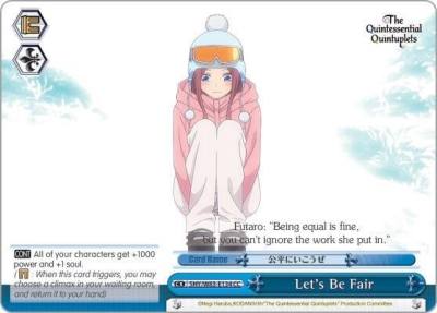 Lets Be Fair 5HY/W83-E134 CC The Quintessential Quintuplets Card