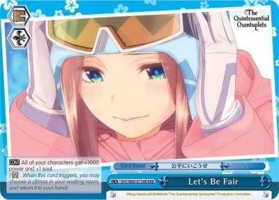 Lets Be Fair RRR 5HY/W83-E134R RRR The Quintessential Quintuplets Card