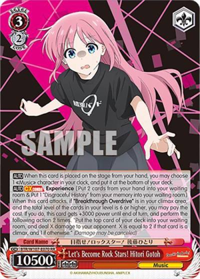 Lets Become Rock Stars Hitori Gotoh BTR/W107-E070 RR BOCCHI THE ROCK! Card