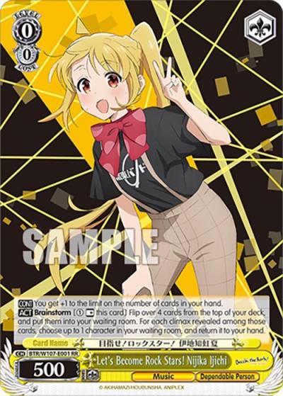 Lets Become Rock Stars Nijika Ijichi BTR/W107-E001 RR BOCCHI THE ROCK! Card