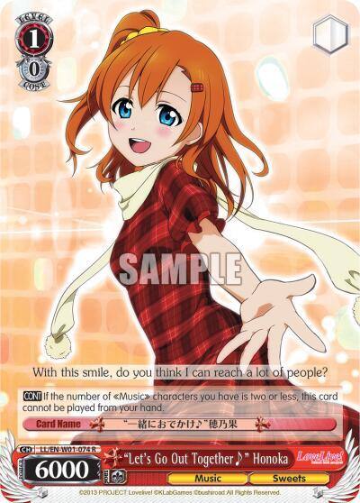 Lets Go Out Together~ Honoka LL/EN-W01-074 R Love Live! DX Card