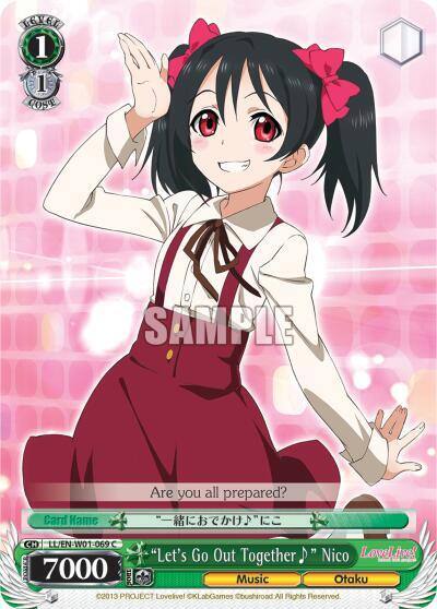 Lets Go Out Together~ Nico LL/EN-W01-069 C Love Live! DX Card