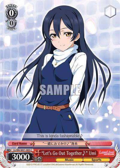 Lets Go Out Together~ Umi LL/EN-W01-083 C Love Live! DX Card