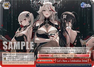 Lets Have a Celebration Drink RRR AZL/S119-E094R RRR Azur Lane Vol. 2 Card