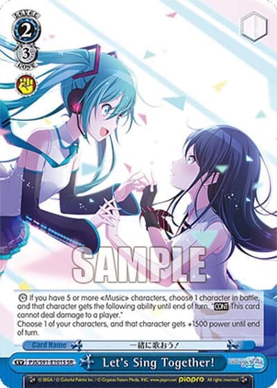 Let's Sing Together! (SR) PJS/S91-E101S SR HATSUNE MIKU: COLORFUL STAGE! Weiss Schwarz card