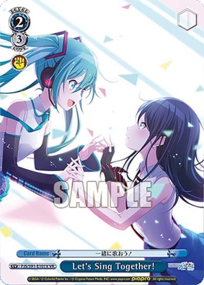 Let's Sing Together! (VR) PJS/S91-E101V VR HATSUNE MIKU: COLORFUL STAGE! Weiss Schwarz card