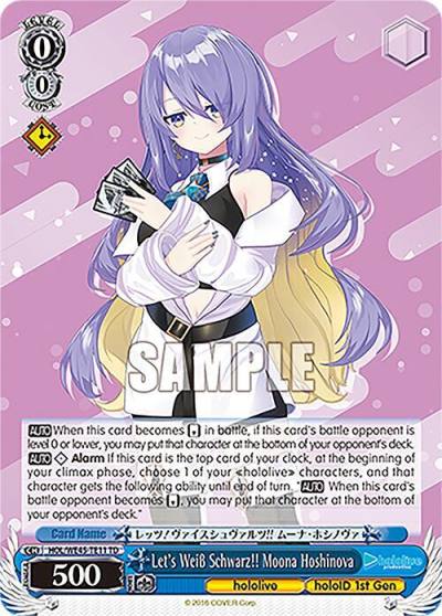 Lets Weiss Schwarz Moona Hoshinova HOL/WE45-TE11 TD hololive production feat. Weiss Schwarz Ambassadors Premium Set Card