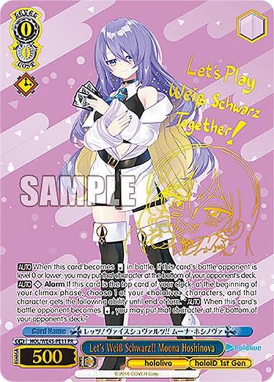Lets Weiss Schwarz Moona Hoshinova PR HOL/WE45-PE11 PR hololive production feat. Weiss Schwarz Ambassadors Premium Set Card