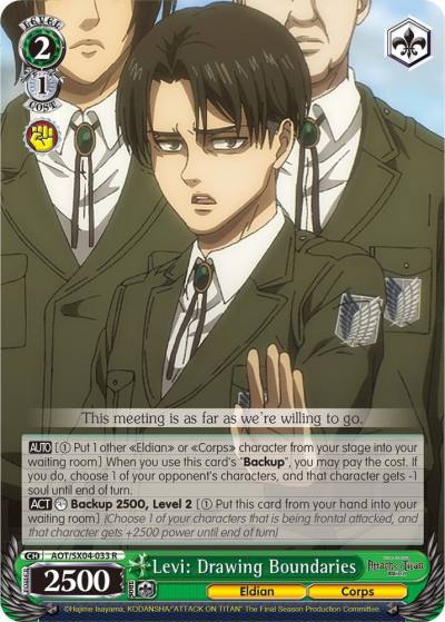 Levi Drawing Boundaries AOT/SX04-033 R Attack On Titan: Final Season Card