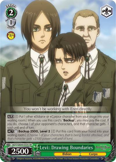 Levi Drawing Boundaries SR AOT/SX04-033S SR Attack On Titan: Final Season Card