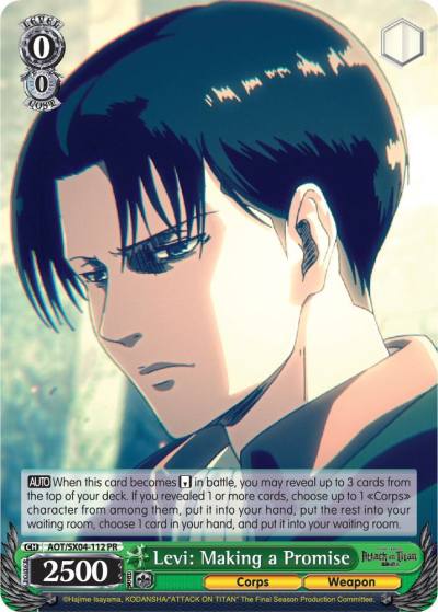 Levi Making a Promise AOT/SX04-112 PR Attack On Titan: Final Season Card
