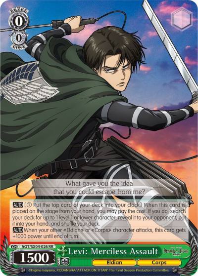 Levi Merciless Assault AOT/SX04-026 RR Attack On Titan: Final Season Card