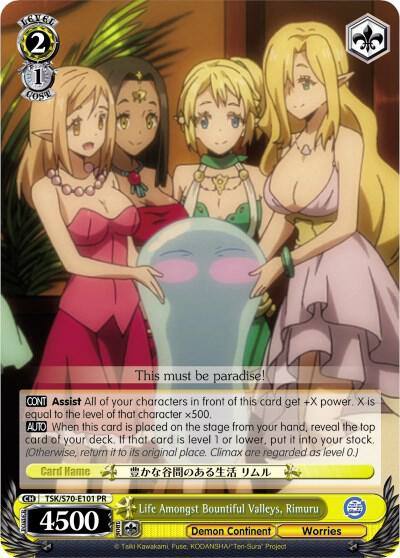 Life Amongst Bountiful Valleys Rimuru TSK/S70-E101 PR That Time I Got Reincarnated as a Slime Card