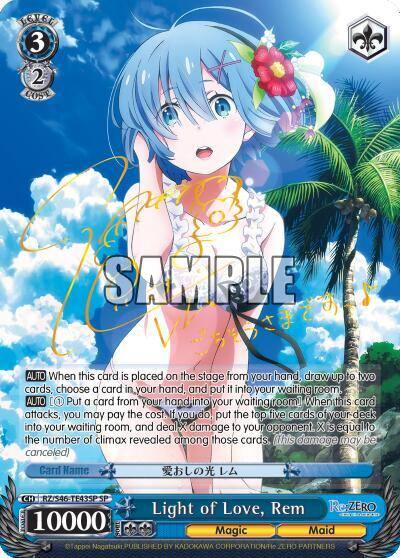 Light of Love Rem SP RZ/S46-TE43SP SP Re:ZERO Card