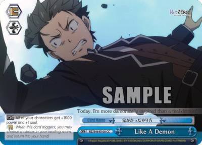Like A Demon RZ/S46-E100 CC Re:ZERO Card