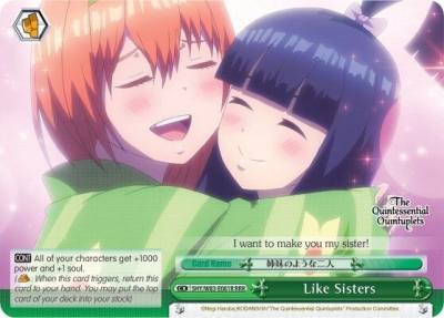 Like Sisters RRR 5HY/W83-E061R RRR The Quintessential Quintuplets Card