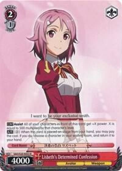 Lisbeths Determined Confession SAO/S20-E053 R Sword Art Online Card
