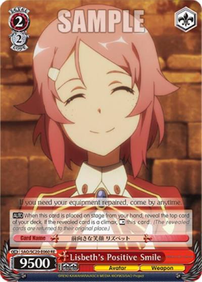 Lisbeths Positive Smile SAO/S20-E060 RE Sword Art Online Chronicle Set Card