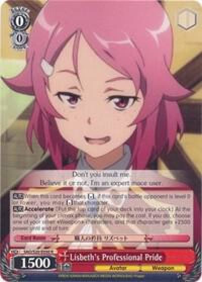 Lisbeths Professional Pride SAO/S20-E050 R Sword Art Online Card