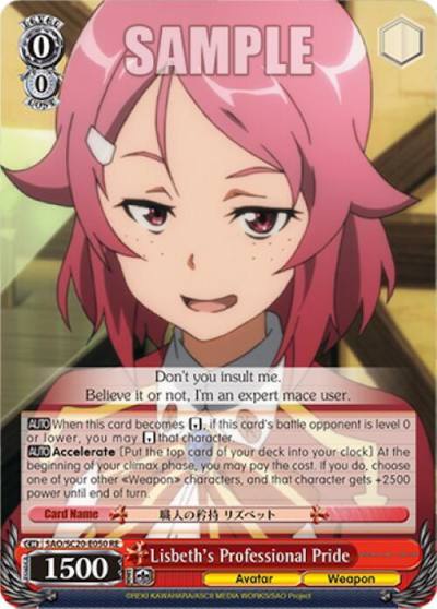 Lisbeths Professional Pride SAO/SC20-E050 RE Sword Art Online Chronicle Set Card