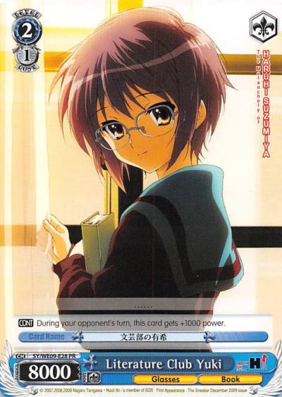 Literature Club Yuki SY/WE09-E28 PR The Melancholy of Haruhi Suzumiya Extra Booster Card