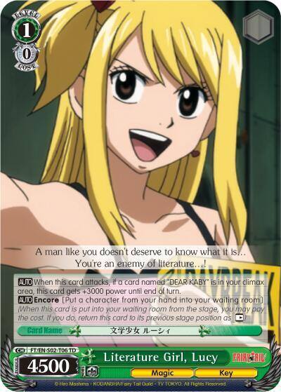 Literature Girl Lucy FT/EN-S02-T06 TD Fairy Tail ver.E Card