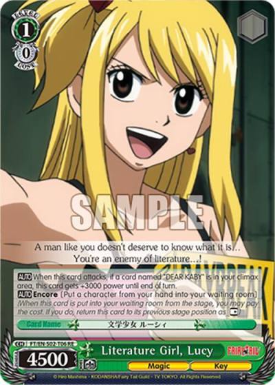 Literature Girl Lucy FT/EN-S02-T06 TD RE Fairy Tail Chronicle Set Card