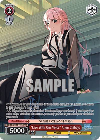 Live With Our Voice Anon Chihaya RRR BD/WE42-TE05R RRR BanG Dream! Girls Band Party! Countdown Collection Premium Booster Card