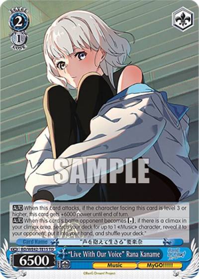 Live With Our Voice Rana Kaname BD/WE42-TE15 TD BanG Dream! Girls Band Party! Countdown Collection Premium Booster Card