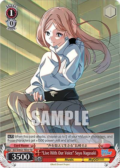 Live With Our Voice Soyo Nagasaki BD/WE42-TE03 TD BanG Dream! Girls Band Party! Countdown Collection Premium Booster Card