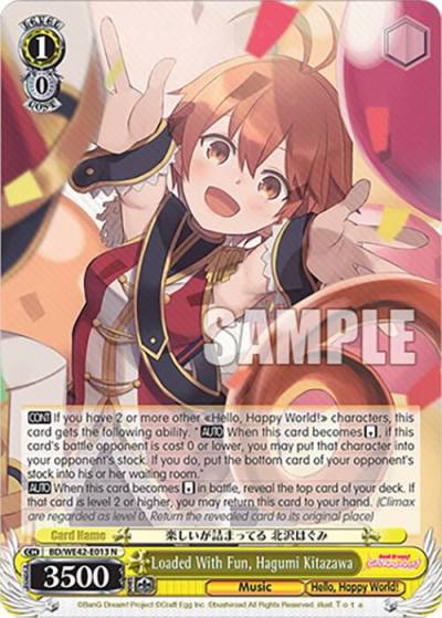 Loaded With Fun Hagumi Kitazawa BD/WE42-E013 N BanG Dream! Girls Band Party! Countdown Collection Premium Booster Card