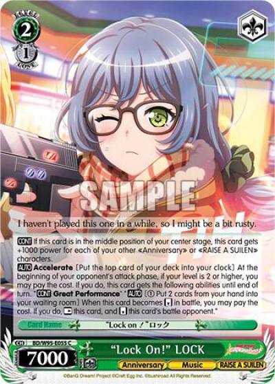 Lock On LOCK BD/W95-E055 C BanG Dream! Girls Band Party! 5th Anniversary Card