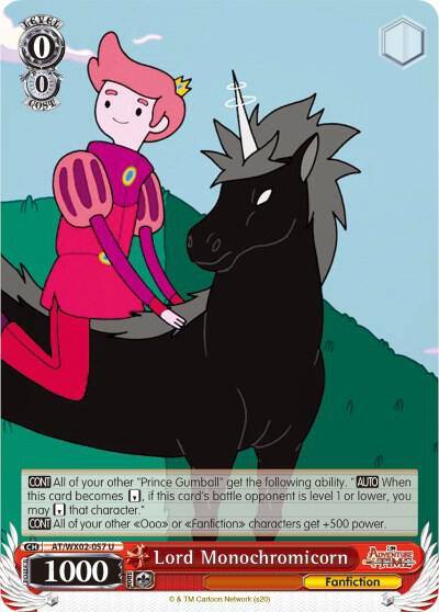 Lord Monochromicorn AT/WX02-057 U Adventure Time Card