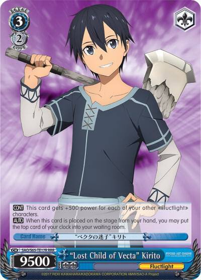 Lost Child of Vecta Kirito RRR SAO/S65-TE17R RRR Sword Art Online -Alicization- Card