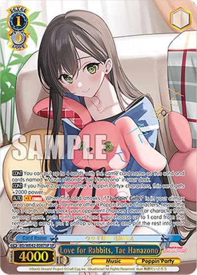 Love for Rabbits Tae Hanazono SP BD/WE42-E087SP SP BanG Dream! Girls Band Party! Countdown Collection Premium Booster Card
