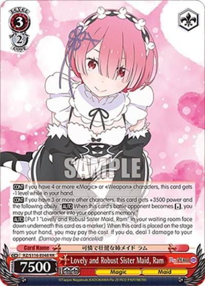 Lovely and Robust Sister Maid Ram RZ/S116-E048 Re:ZERO -Starting Life in Another World- Vol.3 Card