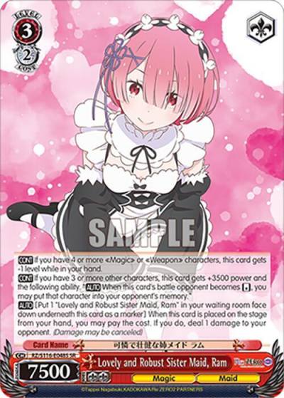Lovely and Robust Sister Maid Ram SR RZ/S116-E048S Re:ZERO -Starting Life in Another World- Vol.3 Card