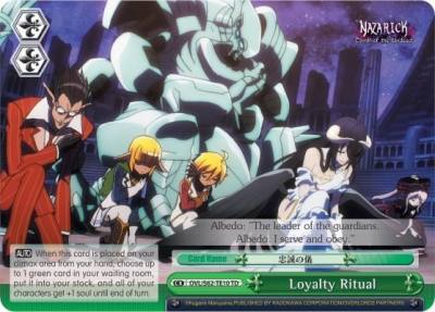 Loyalty Ritual OVL/S62-TE10 TD Nazarick: Tomb of the Undead Card
