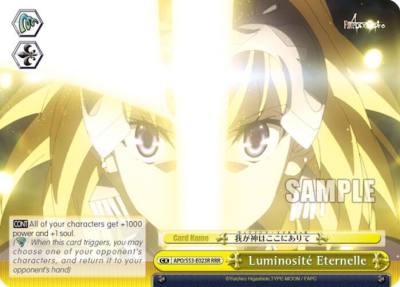 Luminosite Eternelle RRR APO/S53-E023R RRR Fate/Apocrypha Card