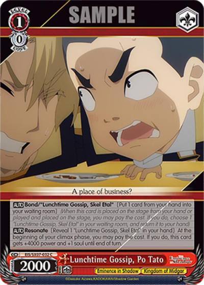 Lunchtime Gossip Po Tato EIS/SX07-032 The Eminence in Shadow Card