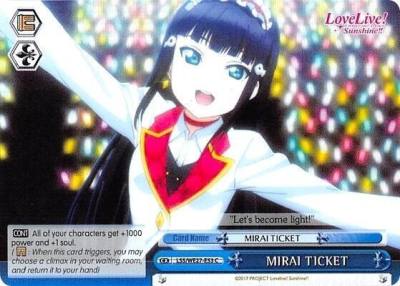 MIRAI TICKET Blue LSS/WE27-E53 C Love Live! Sunshine!! Extra Booster Card