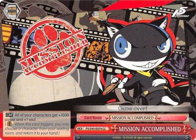 MISSION ACCOMPLISHED P5/S45-E074 CC Persona 5 Card