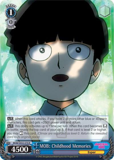 MOB Childhood Memories MOB/SX02-078 R Mob Psycho 100 Card