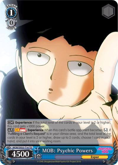 MOB Psychic Powers MOB/SX02-T16 TD Mob Psycho 100 Card