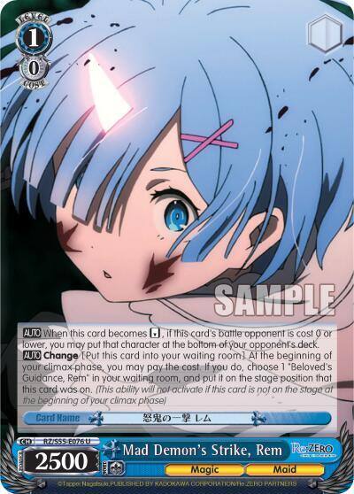 Mad Demons Strike Rem RZ/S55-E076 U Re:ZERO Vol.2 Card