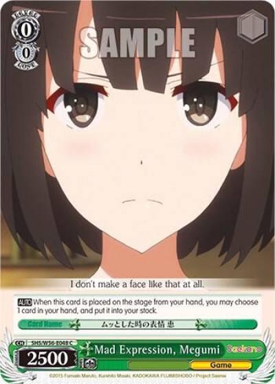 Mad Expression Megumi SHS/W56-E048 C Saekano: How to Raise a Boring Girlfriend Card