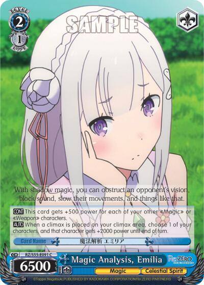 Magic Analysis Emilia RZ/S55-E091 C Re:ZERO Vol.2 Card
