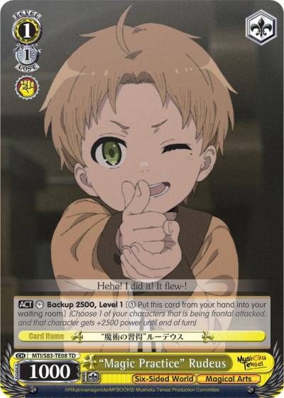 Magic Practice Rudeus MTI/S83-TE08 TD Mushoku Tensei: Jobless Reincarnation Card