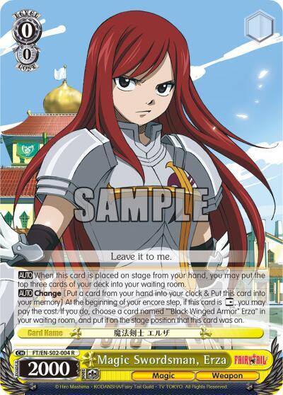 Magic Swordsman Erza FT/EN-S02-004 R Fairy Tail ver.E Card