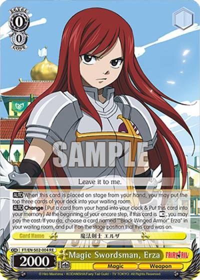 Magic Swordsman Erza FT/EN-S02-004 R RE Fairy Tail Chronicle Set Card
